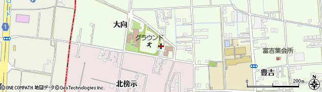 徳島県藍住町（板野郡）富吉（大向）周辺の地図