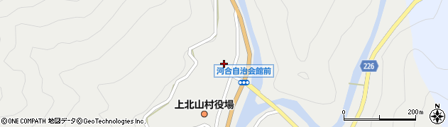 奈良県吉野郡上北山村河合86周辺の地図