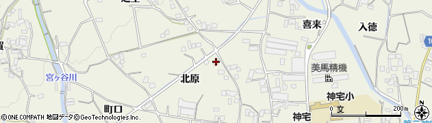 徳島県上板町（板野郡）神宅（北原）周辺の地図