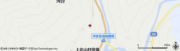 奈良県吉野郡上北山村河合107周辺の地図