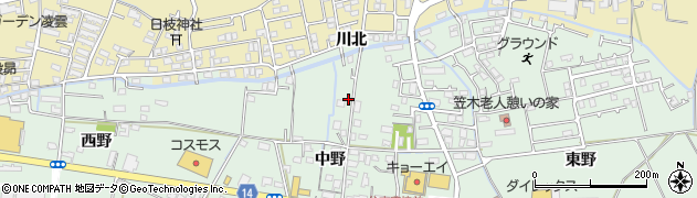 徳島県板野郡藍住町笠木中野周辺の地図