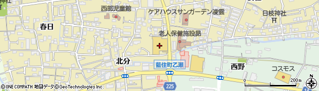 ＤＣＭ藍住店周辺の地図