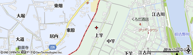 徳島県北島町（板野郡）新喜来（上竿）周辺の地図