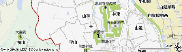 徳島県板野町（板野郡）羅漢（山神）周辺の地図