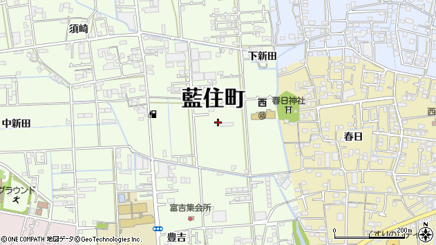 〒771-1232 徳島県板野郡藍住町富吉地神の地図