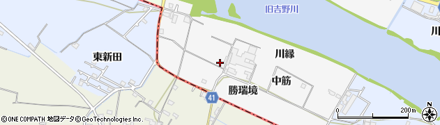 徳島県鳴門市大麻町川崎（中筋）周辺の地図