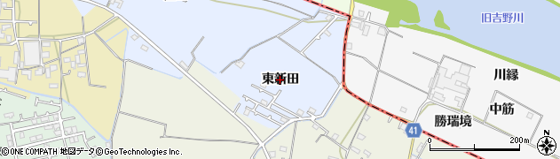 徳島県藍住町（板野郡）乙瀬（東新田）周辺の地図