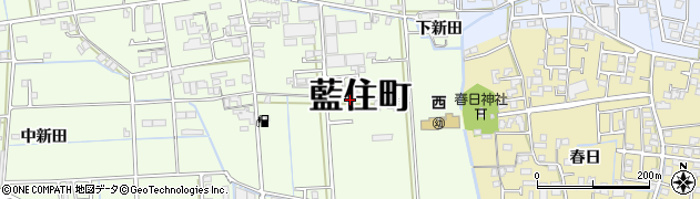 徳島県藍住町（板野郡）富吉周辺の地図