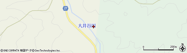 大井谷川周辺の地図