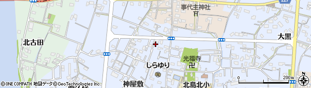 徳島県北島町（板野郡）北村（水神原）周辺の地図
