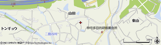 徳島県板野郡上板町神宅山田周辺の地図