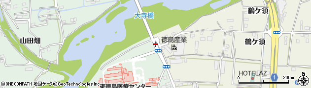 東徳島病院前周辺の地図