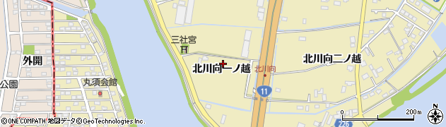 徳島県松茂町（板野郡）広島（北川向一ノ越）周辺の地図