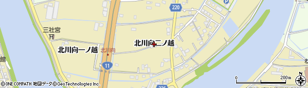 徳島県松茂町（板野郡）広島（北川向二ノ越）周辺の地図