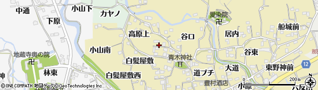 徳島県板野郡板野町那東高原下周辺の地図
