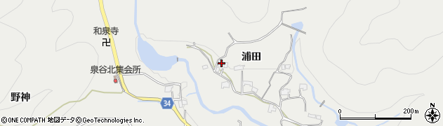 徳島県上板町（板野郡）泉谷（浦田）周辺の地図