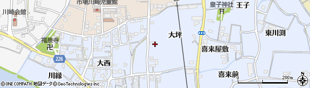 徳島県鳴門市大麻町市場（大坪）周辺の地図