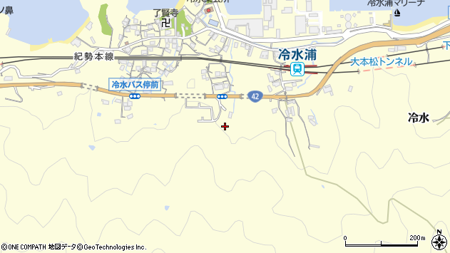 〒642-0035 和歌山県海南市冷水の地図
