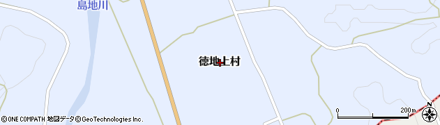 山口県山口市徳地上村周辺の地図