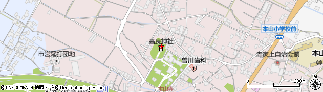 香川県三豊市豊中町本山甲1448周辺の地図