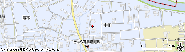 徳島県藍住町（板野郡）乙瀬（中田）周辺の地図
