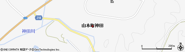 香川県三豊市山本町神田周辺の地図