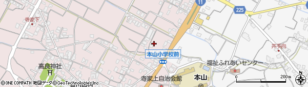 香川県三豊市豊中町本山甲1151周辺の地図