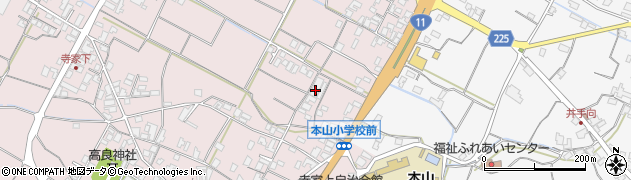 香川県三豊市豊中町本山甲1156周辺の地図