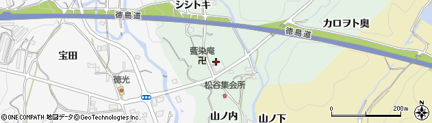 徳島県板野郡板野町松谷小山鼻北周辺の地図