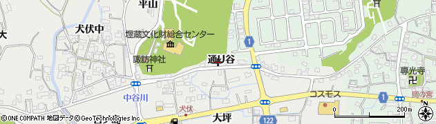 徳島県板野町（板野郡）犬伏（通り谷）周辺の地図