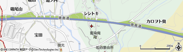 徳島県板野町（板野郡）松谷（シシトキ）周辺の地図