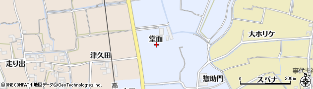 徳島県鳴門市大麻町市場（堂面）周辺の地図