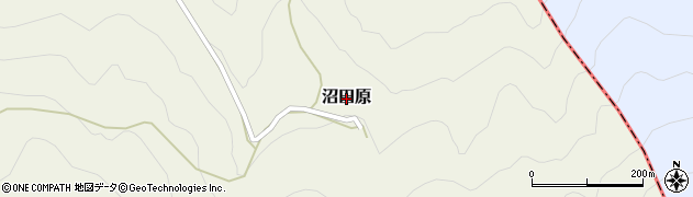 奈良県十津川村（吉野郡）沼田原周辺の地図