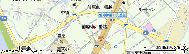 徳島県板野郡松茂町中喜来前原東二番越周辺の地図