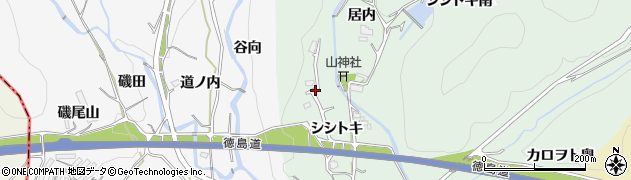 徳島県板野町（板野郡）松谷（シシトキ西）周辺の地図