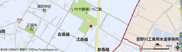 徳島県鳴門市大麻町東馬詰（弐番越）周辺の地図
