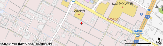 香川県三豊市豊中町本山（甲）周辺の地図