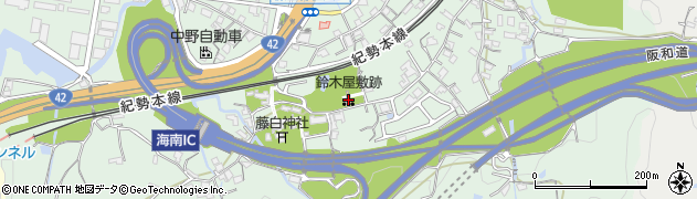 鈴木屋敷跡周辺の地図