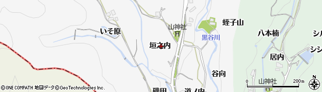 徳島県板野町（板野郡）黒谷（垣之内）周辺の地図
