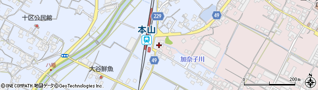 香川県三豊市豊中町本山甲712周辺の地図