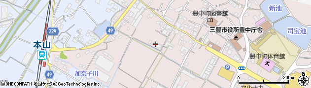 香川県三豊市豊中町本山甲759周辺の地図