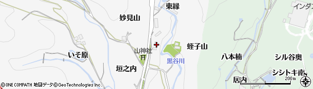 徳島県板野郡板野町黒谷山神東周辺の地図