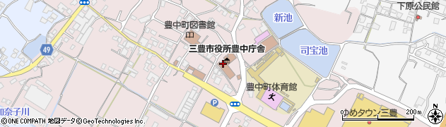 三豊市豊中支所周辺の地図