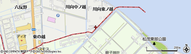 徳島県鳴門市大津町徳長川向東ノ越32周辺の地図