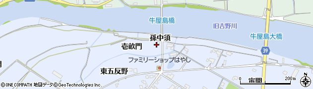 徳島県鳴門市大麻町東馬詰壱畝門周辺の地図