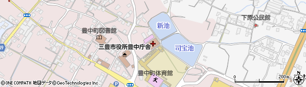 三豊市教育委員会　三豊市公民館周辺の地図