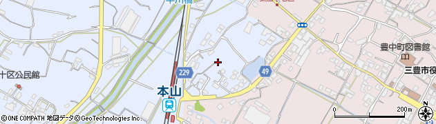 香川県三豊市豊中町岡本1330周辺の地図