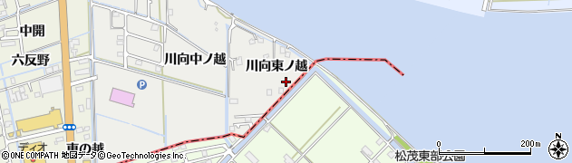徳島県鳴門市大津町徳長川向東ノ越42周辺の地図