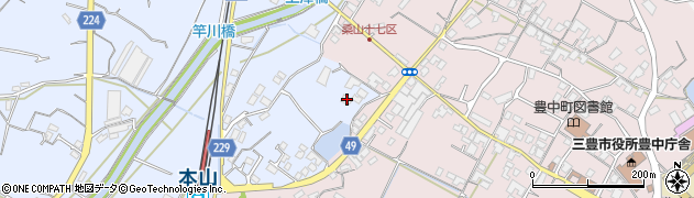 香川県三豊市豊中町岡本1279周辺の地図