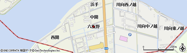 徳島県鳴門市大津町矢倉（六反野）周辺の地図